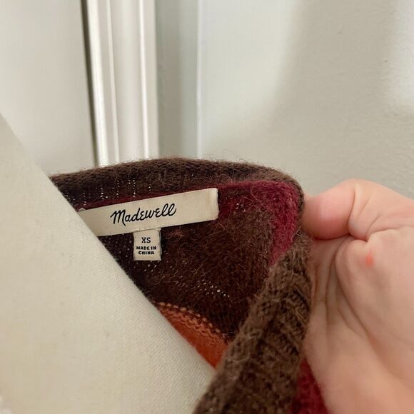 Madewell Chelsea Pocket Pullover Sweater in Multi-Stripe XS (Orig. $90) - Picture 6 of 8